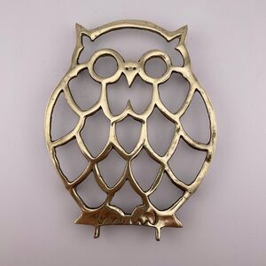 Vintage, Owl Trivet, Brass